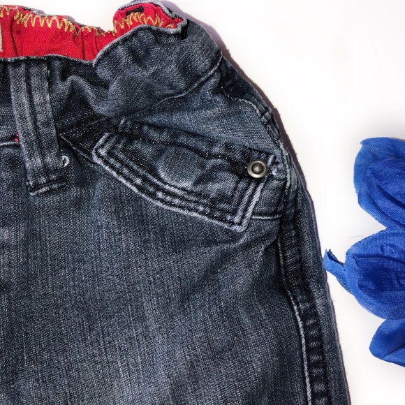 JOE FRESH 3T DARK WASH BLUE JEANS ADJUSTABLE WAIST - Picture 6 of 8